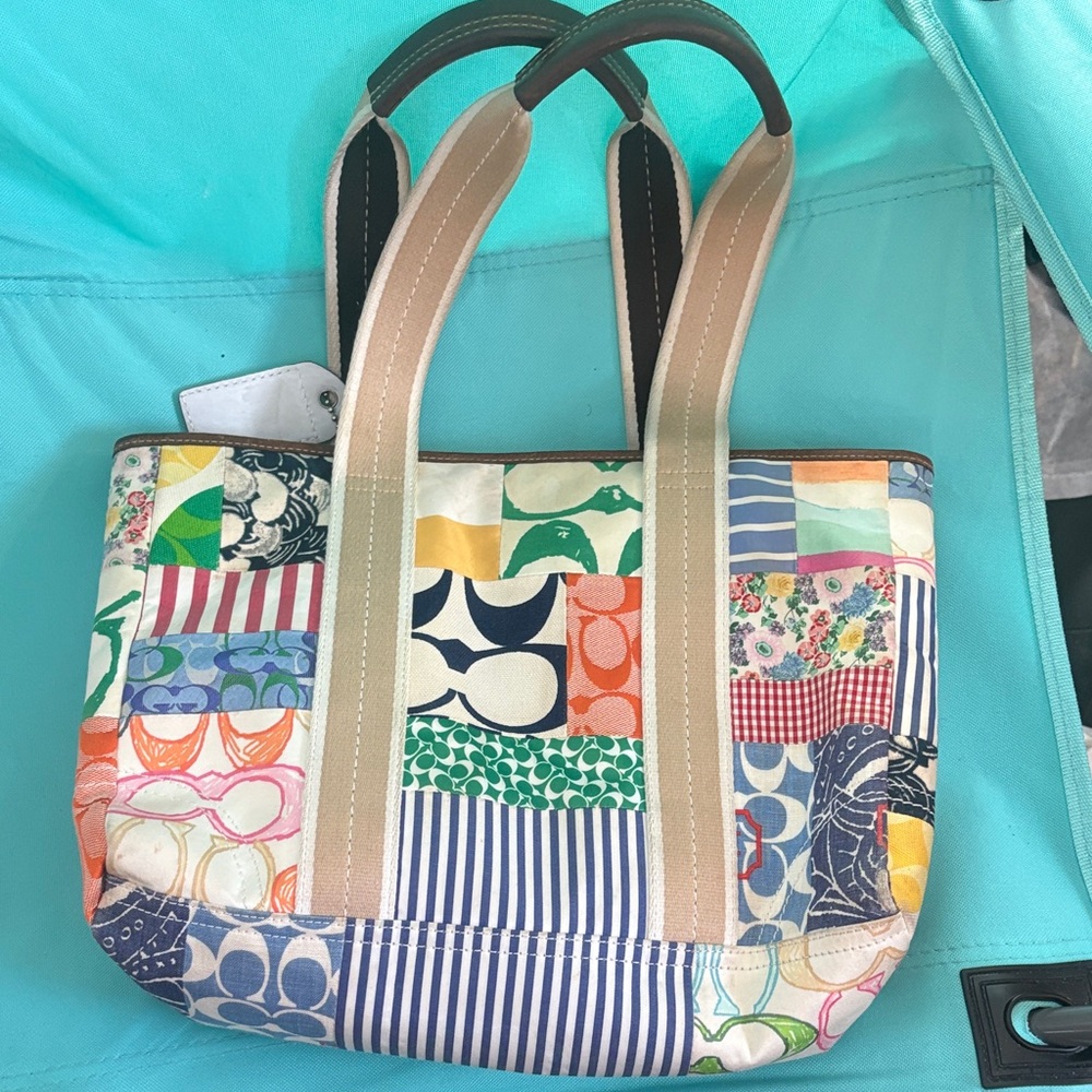 Coach Hampton Multicolor Patchwork Canvas Tote/St… - image 2